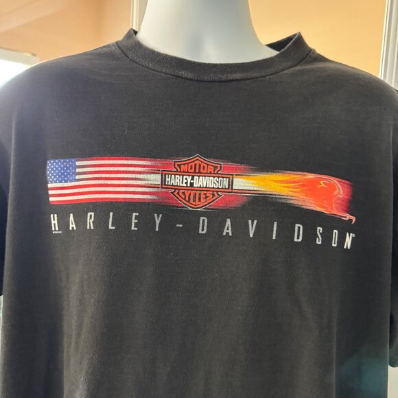 Vintage Harley-Davidson Black XL Bernies Wetzlar Germany Graphic Tee - Picture 5 of 6